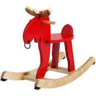 Cheval rouge en bois